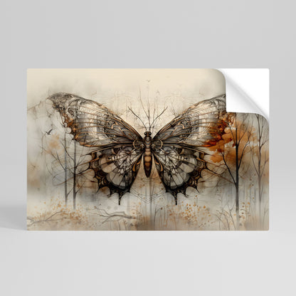 MECHANICAL BEAUTY UNVEILED Peel and Stick Horizontal Poster