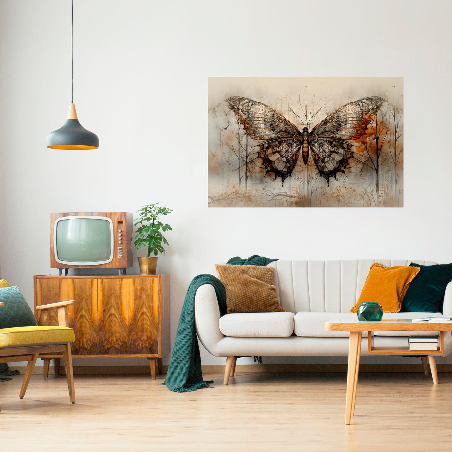 MECHANICAL BEAUTY UNVEILED Peel and Stick Horizontal Poster