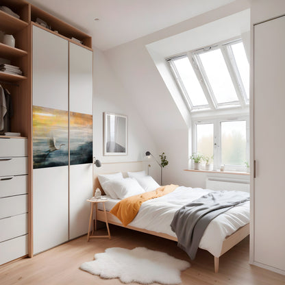 AIRONE IN VOLO Poster orizzontale staccabile e attaccabile