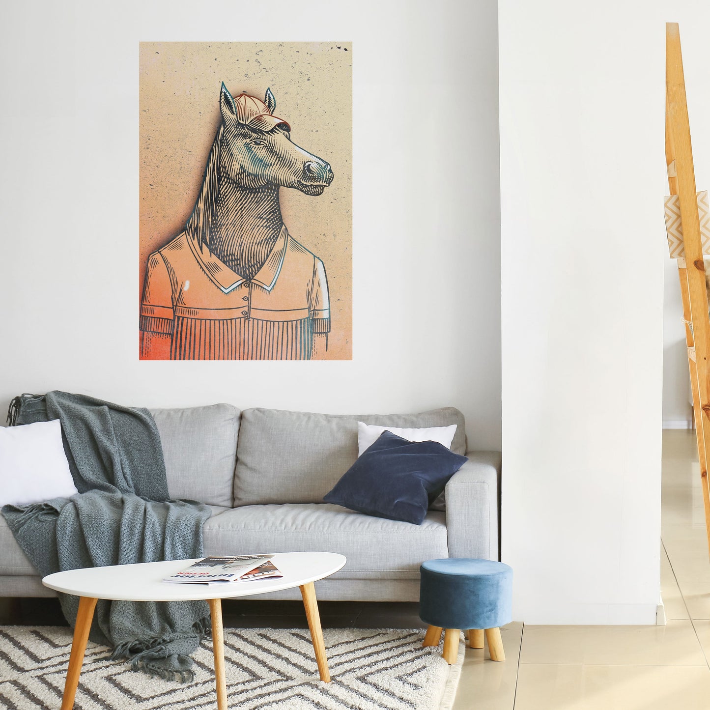 Poster verticale staccabile e attaccabile EQUINE SWAGGER
