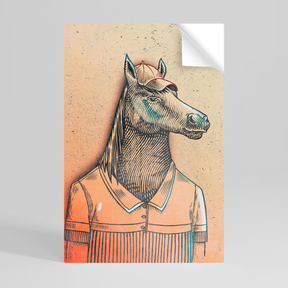 Poster verticale staccabile e attaccabile EQUINE SWAGGER