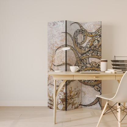 ECHOES OF ATLANTIS Divisorio decorativo per ambienti a 3 pannelli