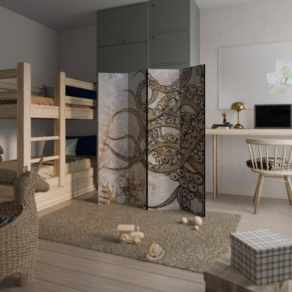 ECHOES OF ATLANTIS Decorative 4-Panel Room Divider