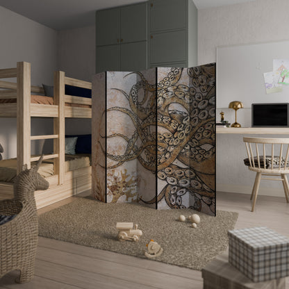 ECHOES OF ATLANTIS Divisorio decorativo per ambienti a 5 pannelli