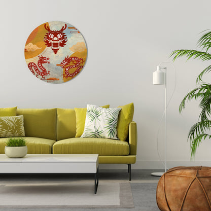 MYSTICAL DRAGON Round Wall Art