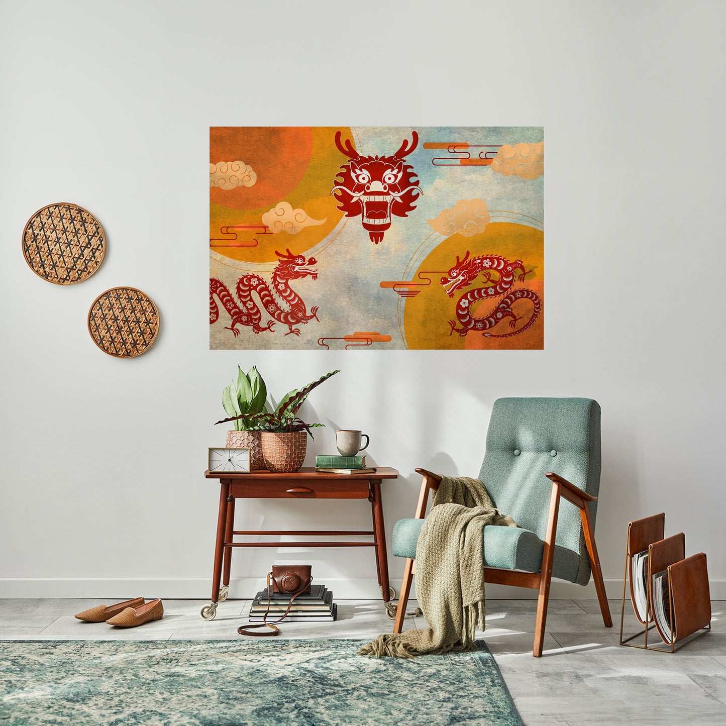 MYSTICAL DRAGON Peel and Stick Horizontal Poster