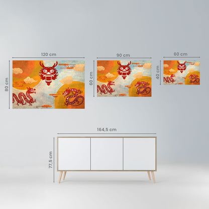 MYSTICAL DRAGON Peel and Stick Horizontal Poster