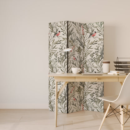 BULLFINCH SONG Decorative 3-Panel Room Divider