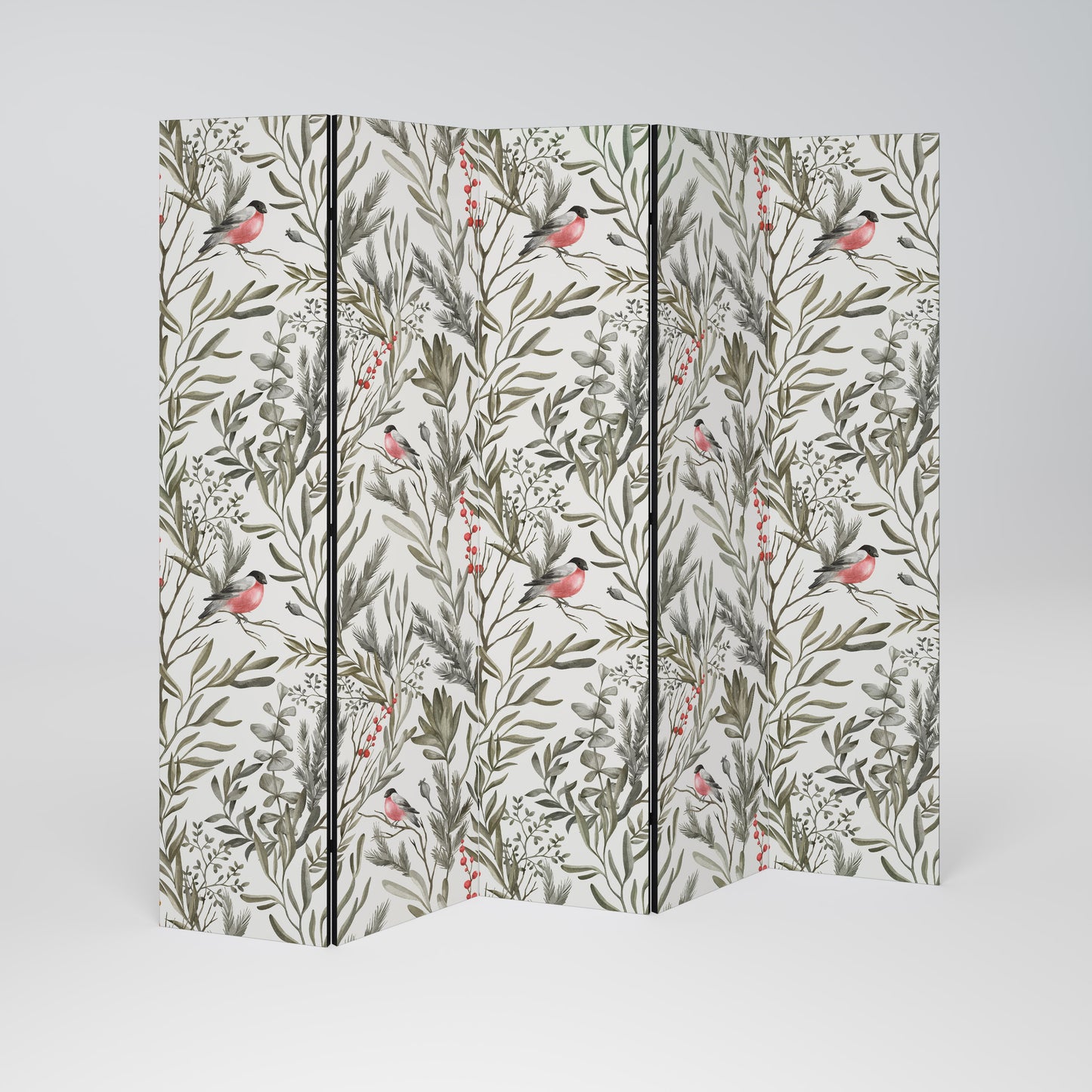 BULLFINCH SONG Decorative 5-Panel Room Divider