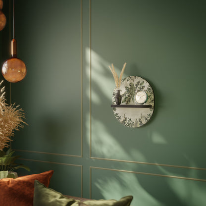 VERDANT ARINI Oval Art Shelf In Black Finish