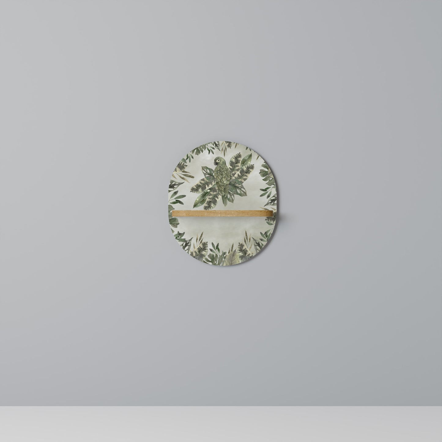 VERDANT ARINI Mensola Ovale Decorativa in Effetto Rovere