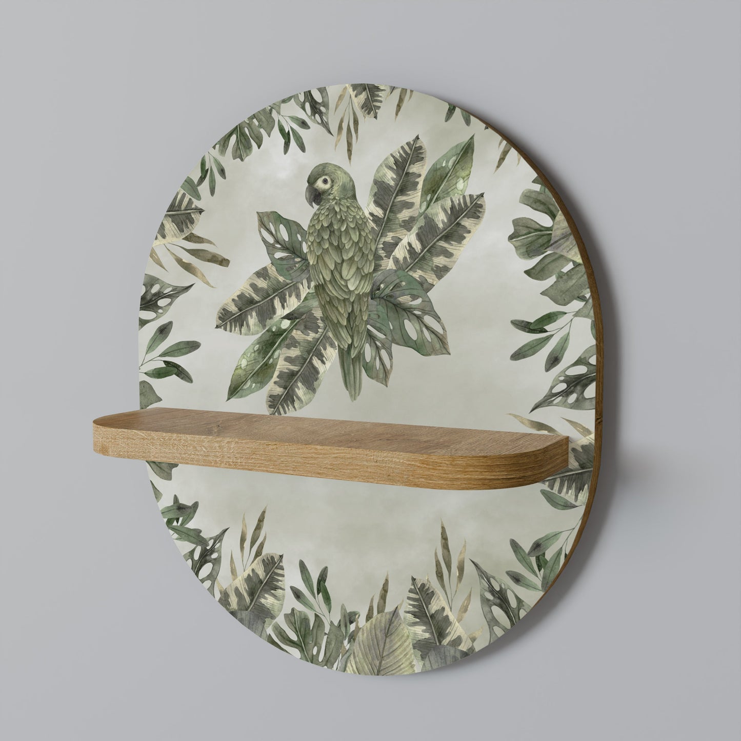 VERDANT ARINI Mensola Ovale Decorativa in Effetto Rovere