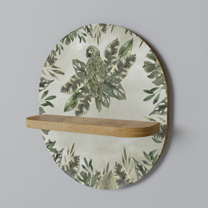 VERDANT ARINI Mensola Ovale Decorativa in Effetto Rovere