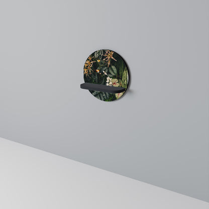 VERDANT ARINI Round Art Shelf In Black Finish