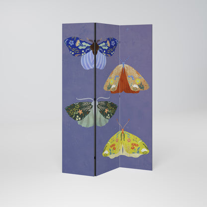 MOTH INTO THE FLAME Decorative 3-Panel Room Divider