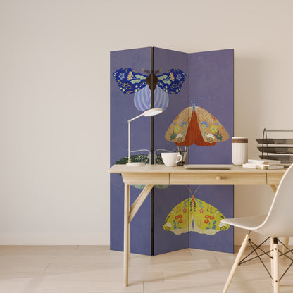 MOTH INTO THE FLAME Decorative 3-Panel Room Divider
