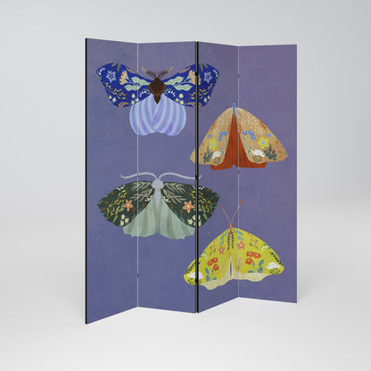 MOTH INTO THE FLAME Decorative 4-Panel Room Divider