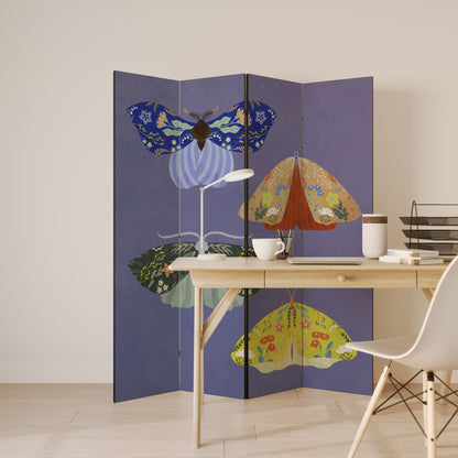 MOTH INTO THE FLAME Decorative 4-Panel Room Divider