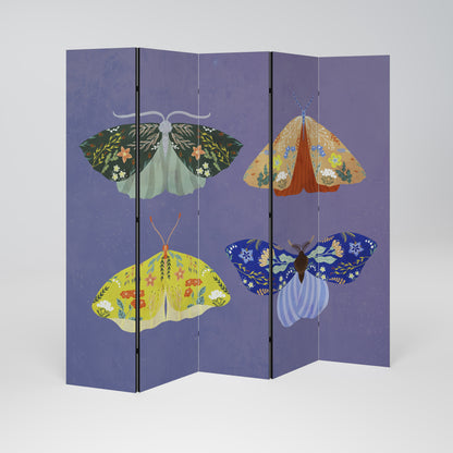 MOTH INTO THE FLAME Decorative 5-Panel Room Divider