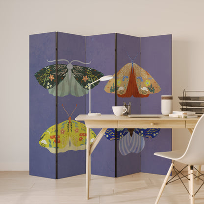 MOTH INTO THE FLAME Decorative 5-Panel Room Divider