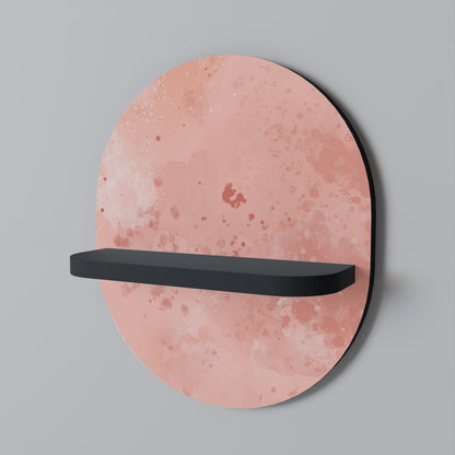 CRANE DANCE Oval Art Shelf In Black Finish