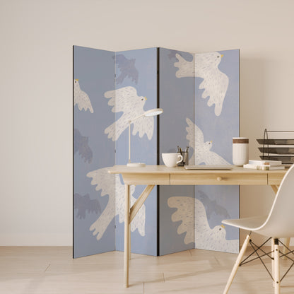 SLOWLY FLOAT Divisorio decorativo per ambienti a 4 pannelli