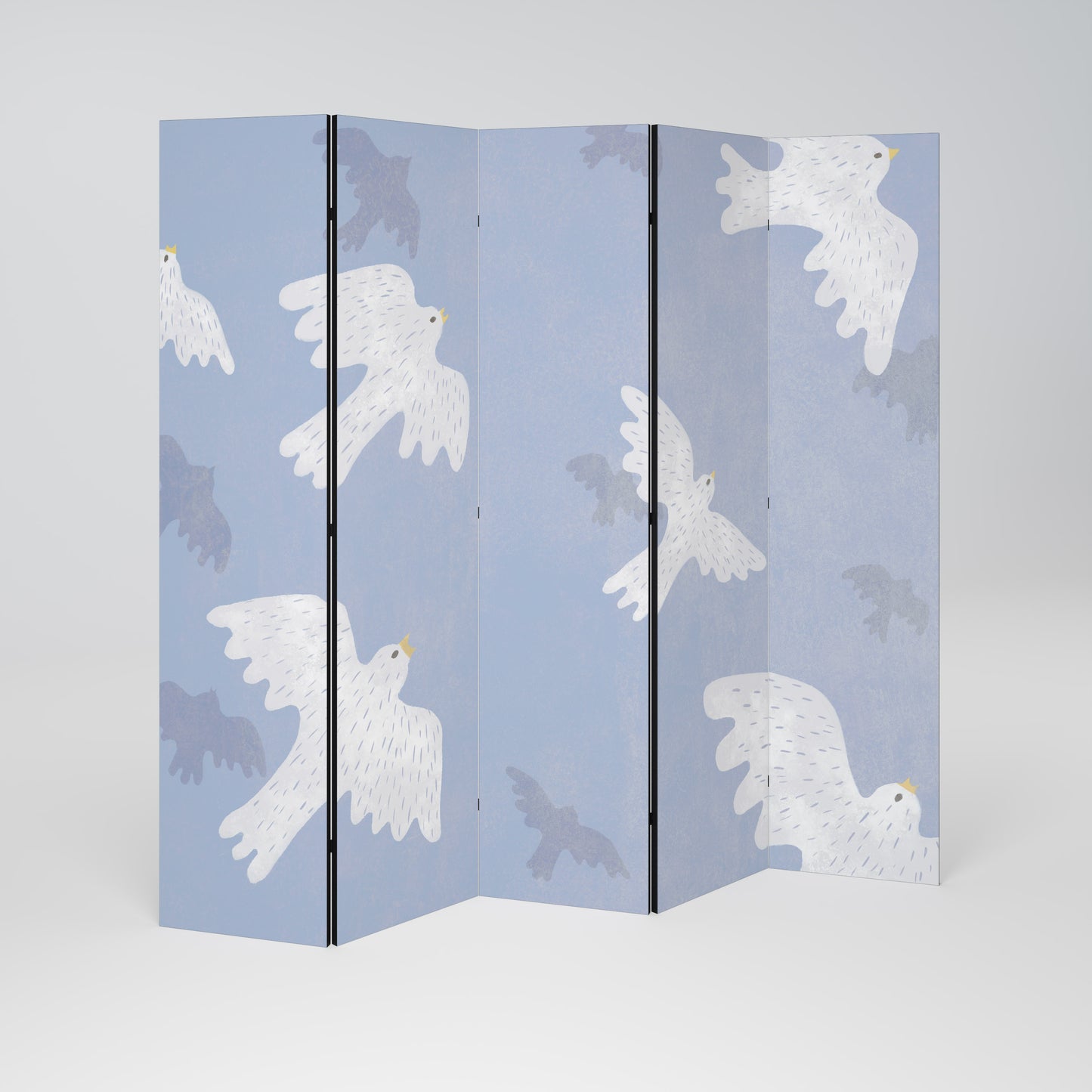 SLOWLY FLOAT Decorative 5-Panel Room Divider