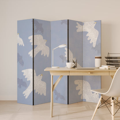 SLOWLY FLOAT Decorative 5-Panel Room Divider