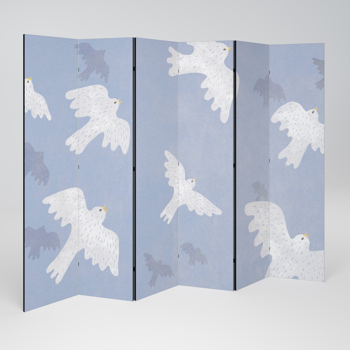 SLOWLY FLOAT Decorative 6-Panel Room Divider