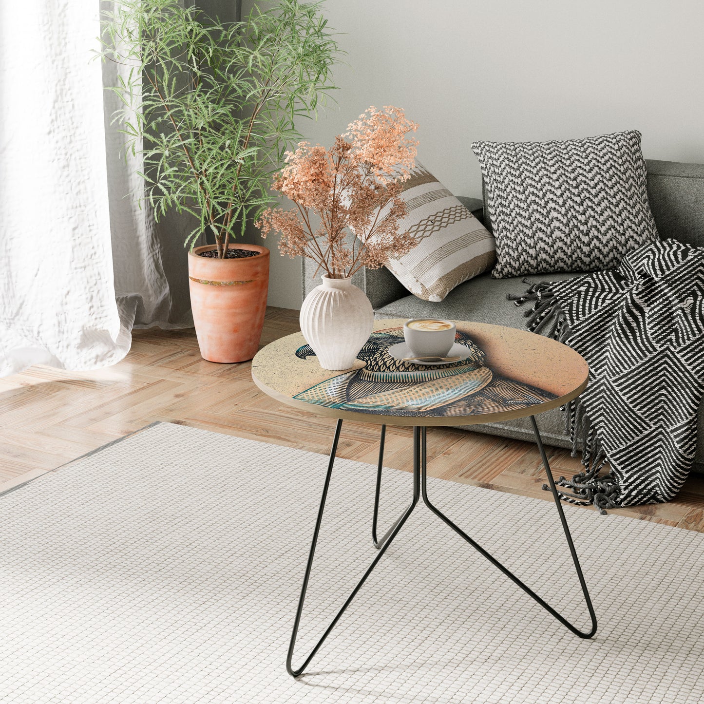 FEATHERED FASHIONISTA Tavolino da Caffè Ø69