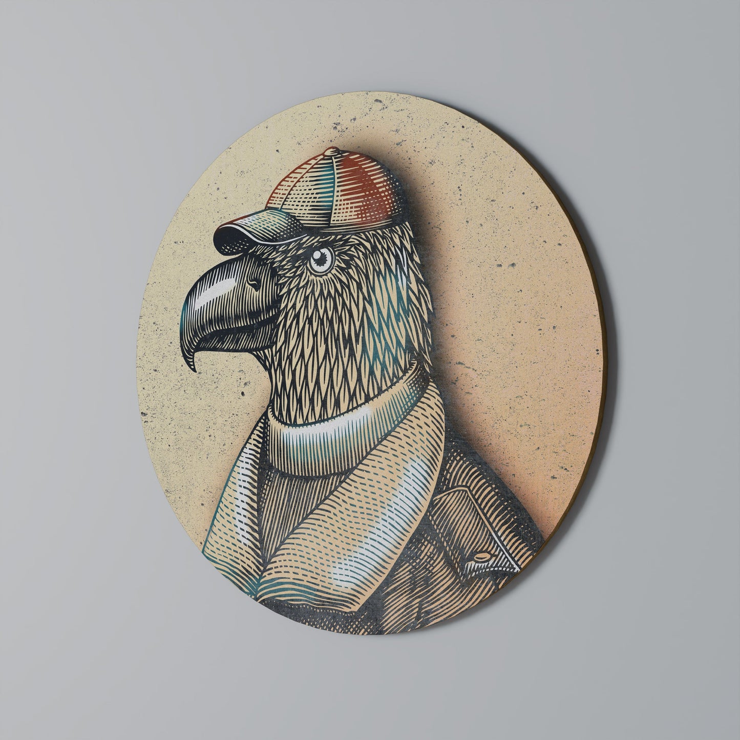 FEATHERED FASHIONISTA Decorazione da Parete Rotonda