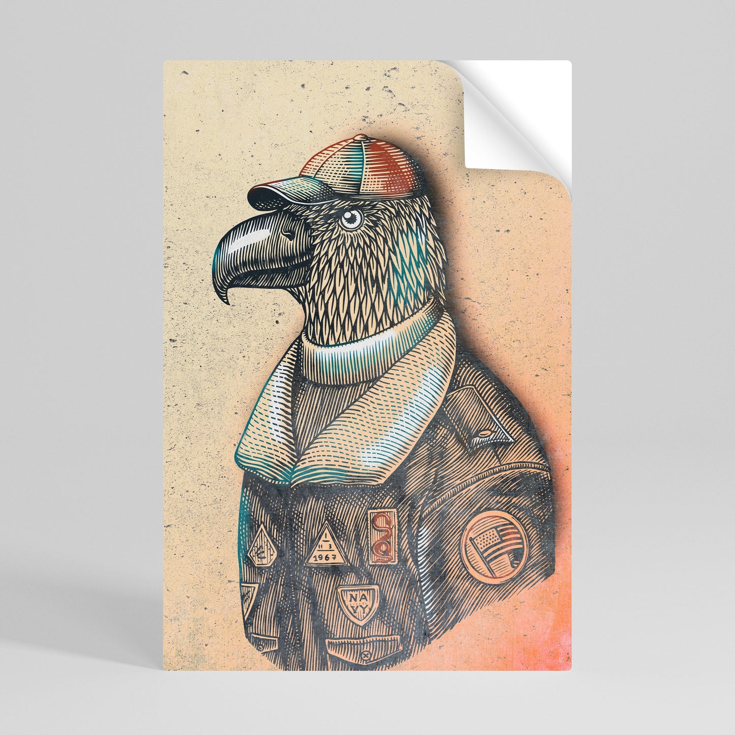 Poster verticale staccabile e attaccabile FEATHERED FASHIONISTA