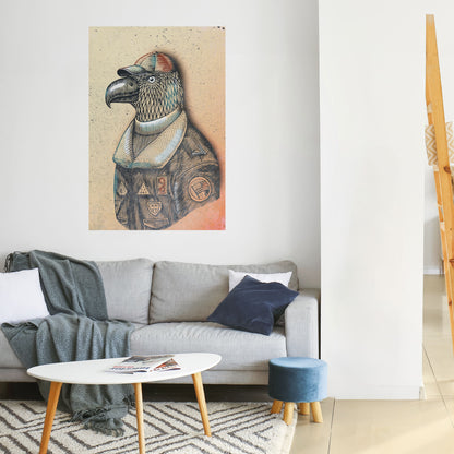 Poster verticale staccabile e attaccabile FEATHERED FASHIONISTA