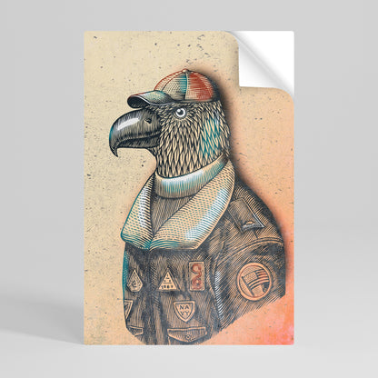 Poster verticale staccabile e attaccabile FEATHERED FASHIONISTA