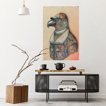 Poster verticale staccabile e attaccabile FEATHERED FASHIONISTA