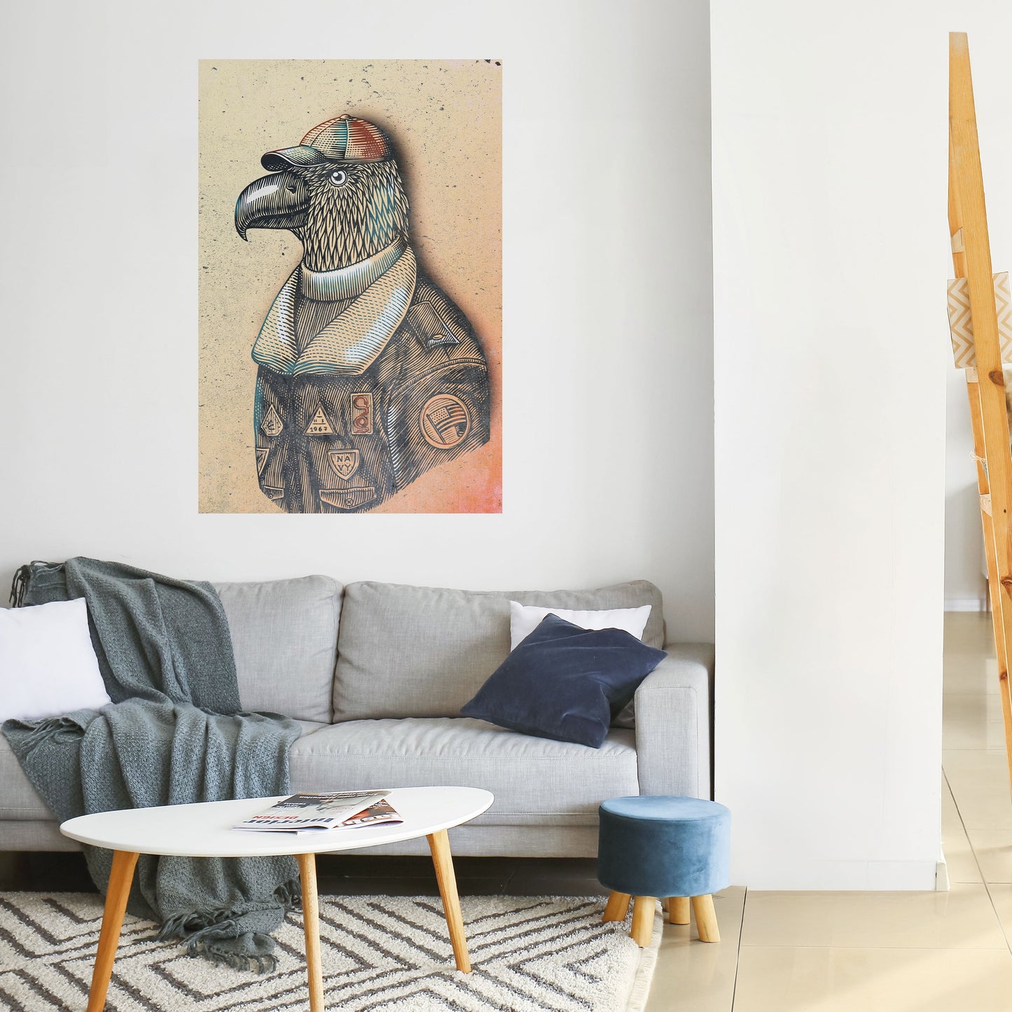 Poster verticale staccabile e attaccabile FEATHERED FASHIONISTA