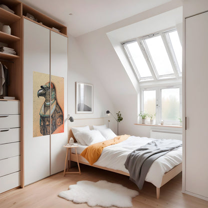 Poster verticale staccabile e attaccabile FEATHERED FASHIONISTA