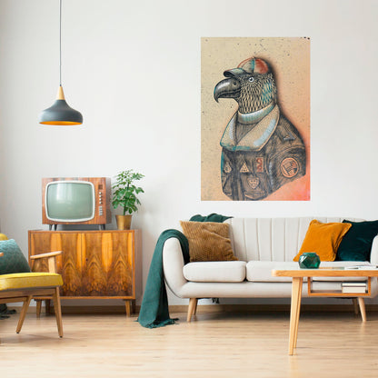 Poster verticale staccabile e attaccabile FEATHERED FASHIONISTA