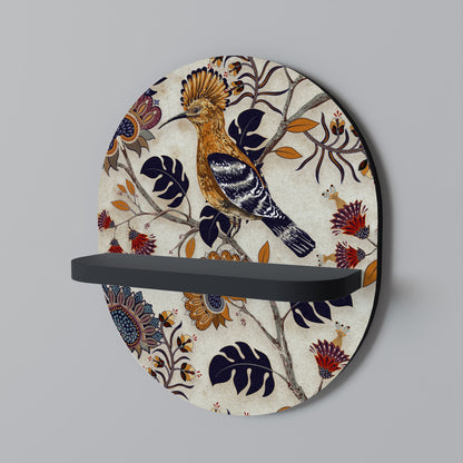 EMINENT HOOPOE Oval Art Shelf In Black Finish