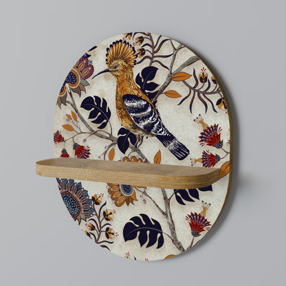 EMINENT HOOPOE Oval Art Shelf In Oak Effect