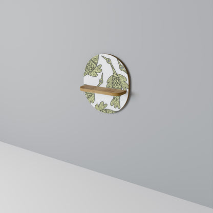 SEEDLING SONGBIRD Oval Art Shelf In Oak Effect