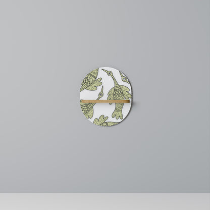 SEEDLING SONGBIRD Oval Art Shelf In Oak Effect