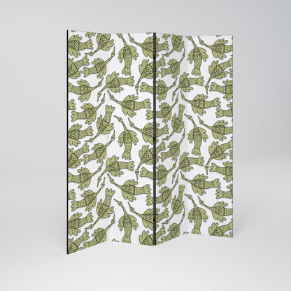 SEEDLING SONGBIRD Decorative 4-Panel Room Divider