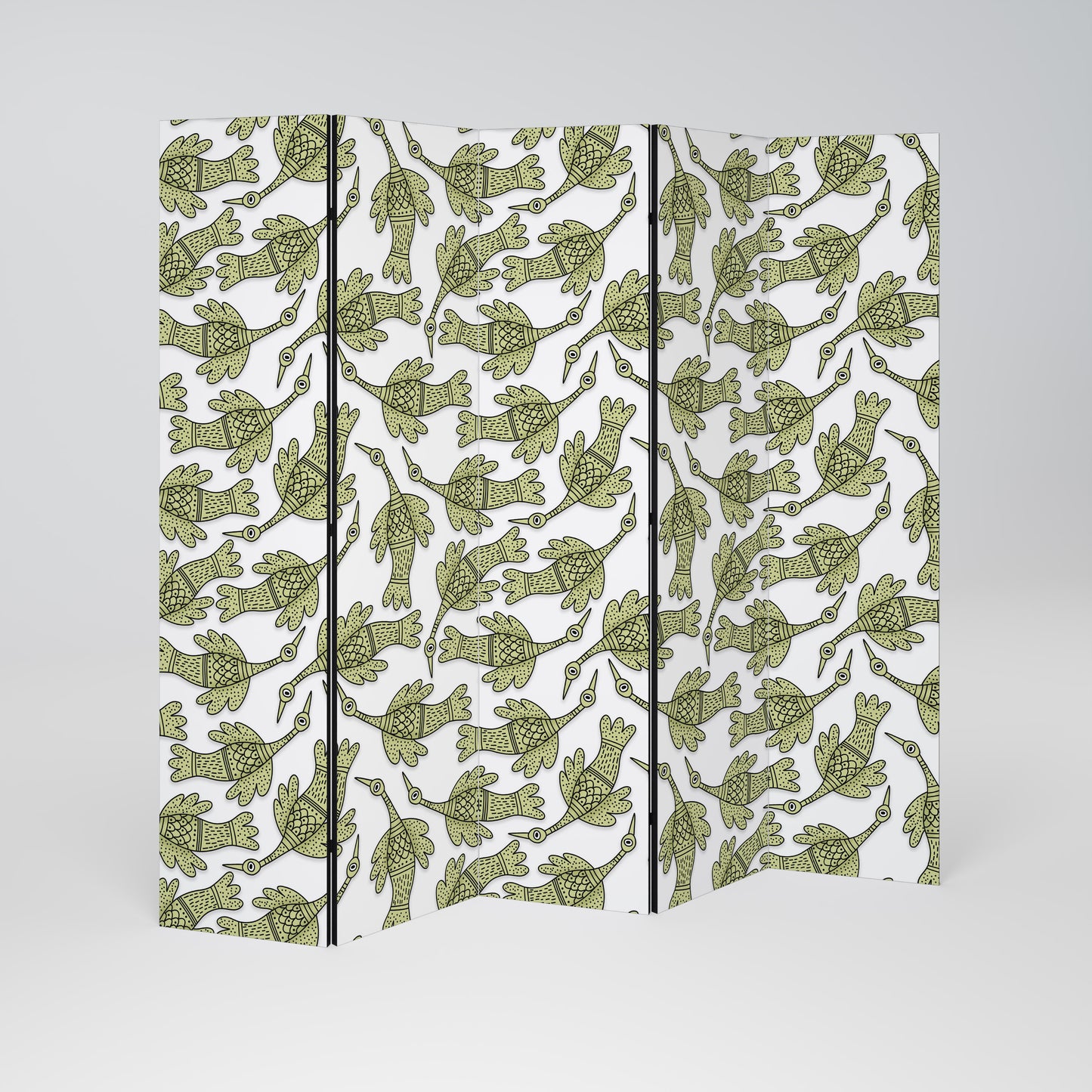 SEEDLING SONGBIRD Divisorio decorativo per ambienti a 5 pannelli