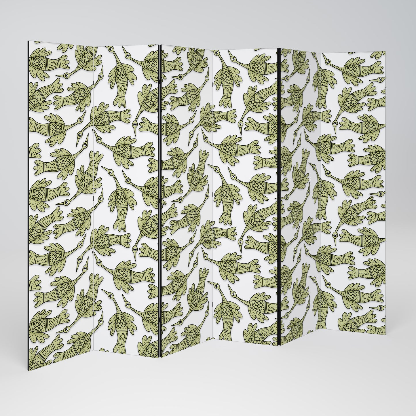SEEDLING SONGBIRD Decorative 6-Panel Room Divider