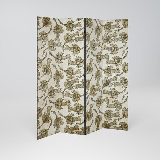ALMONDINE SONGBIRD Decorative 4-Panel Room Divider