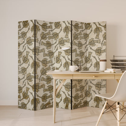 ALMONDINE SONGBIRD Decorative 5-Panel Room Divider