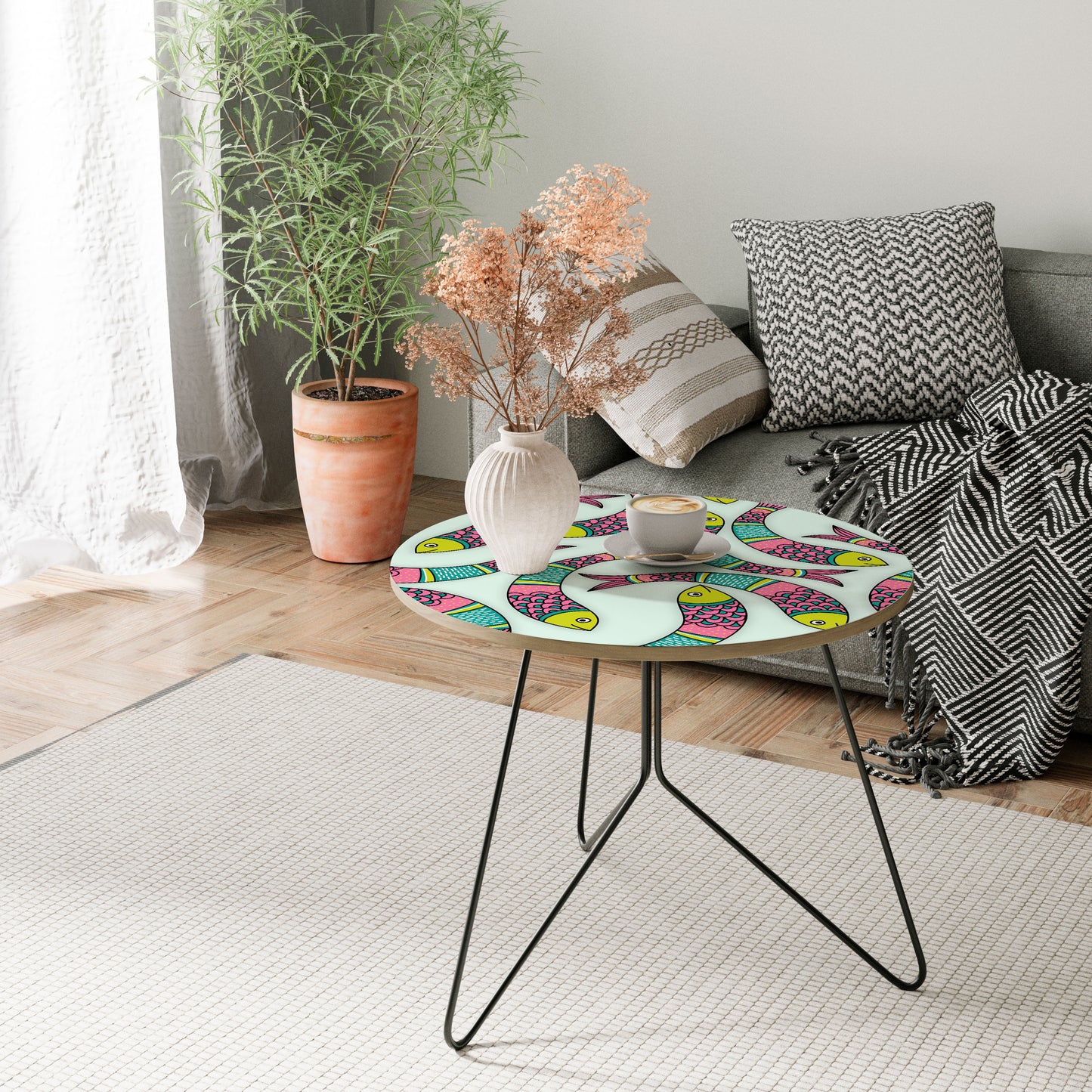 INDIAN FISH Tavolino da Caffè Ø69