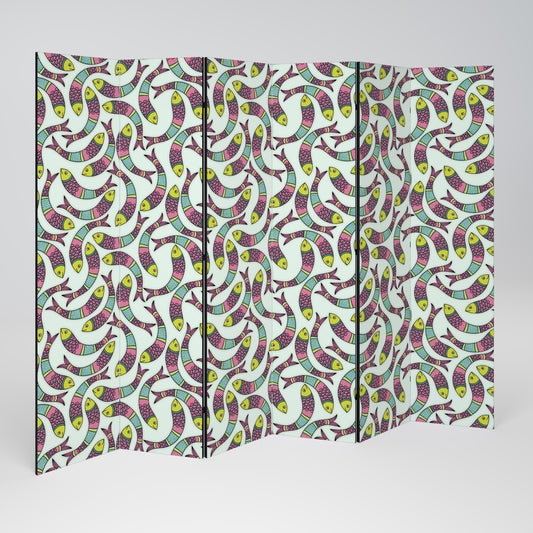 INDIAN FISH Decorative 6-Panel Room Divider
