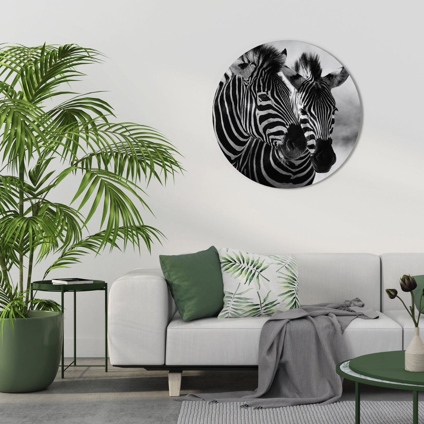 STRIPED SYMPHONY Round Wall Art